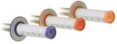 Renthal Dual Compound Coloured Grips - Grey/Orange Luxury