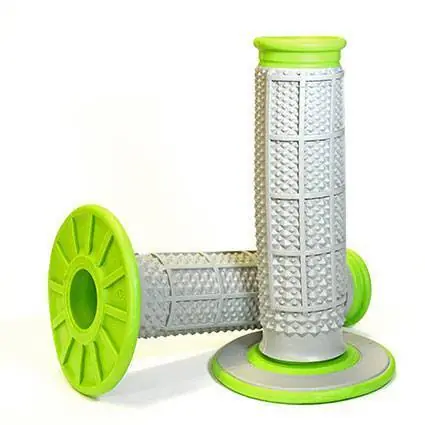 Crafted Renthal Tapered Dual Compound Grips - Grey/Green