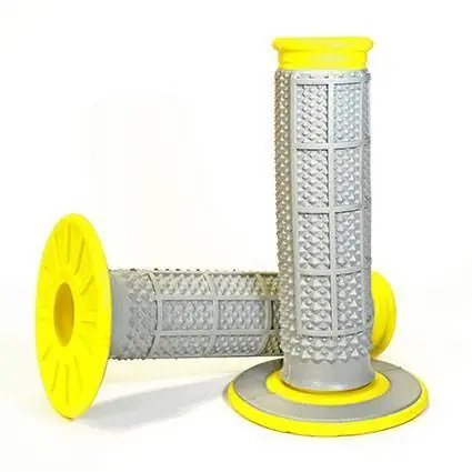 Top Rated Renthal Tapered Dual Compound Grips - Grey/Yellow
