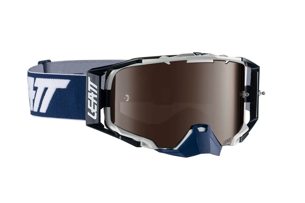 Leatt Velocity 6.5 Iriz Goggles 55% - Ink/White/Blue Brand New