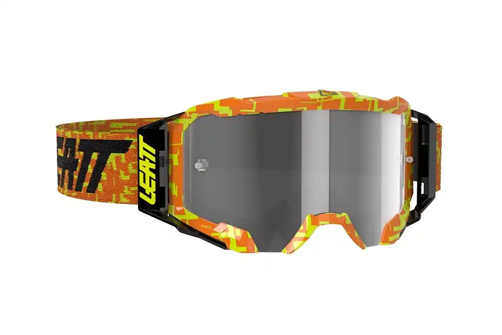 Hot Picks Leatt Velocity 5.5 Neon Orange and Light Grey Goggles 58%