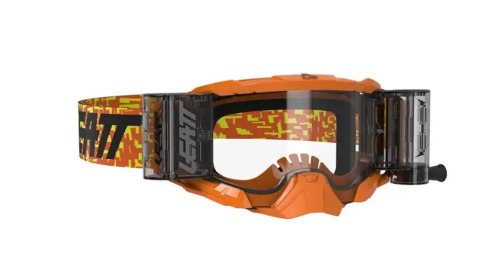 Leatt Velocity 5.5 Neon Orange and Clear Roll-Off Goggles 83% Limited Edition