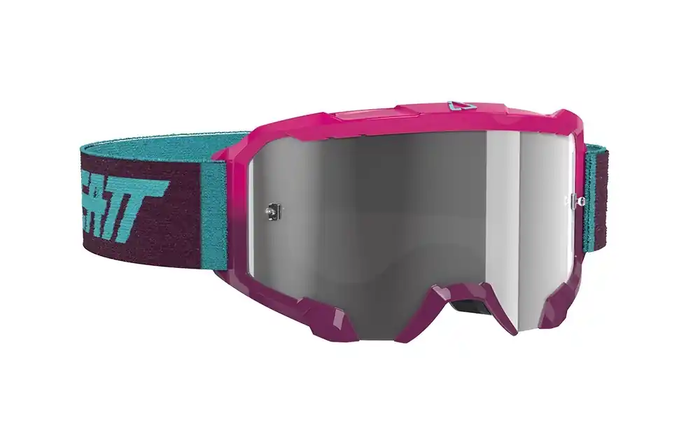 Handmade Leatt Velocity 4.5 Neon Pink and Light Grey Goggles 58%
