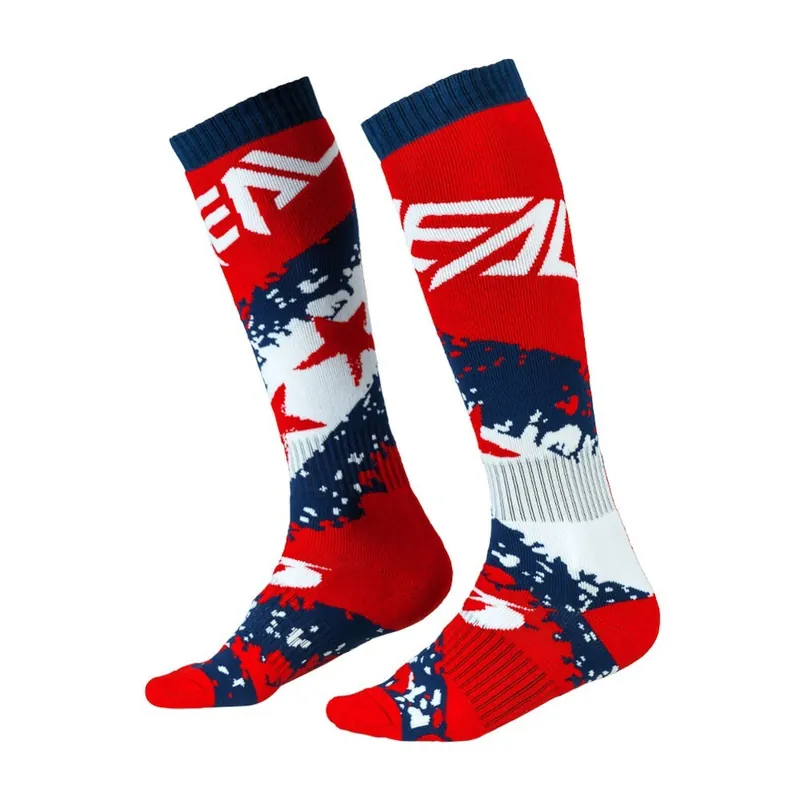 Oneal Pro MX Stars Sock - Red/Blue Seasonal Sale