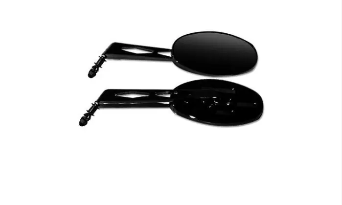 Scorpion Custom Oval Billet Style Short Mirror - Black - L/H Side Holiday Sale
