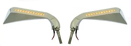 Zodiac Avenger Mirrors with LEDs - Chrome Trusted Brand