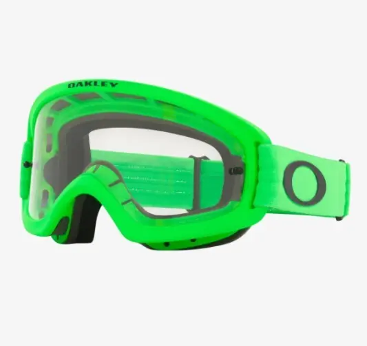 Oakley XS O Frame 2.0 Pro Moto Green Clear Goggles New Release