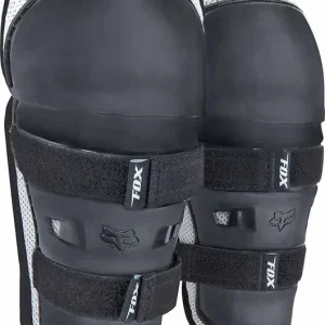 Seasonal Sale Fox Peewee Titan Knee/Shin Grd - Black/Silver - OS