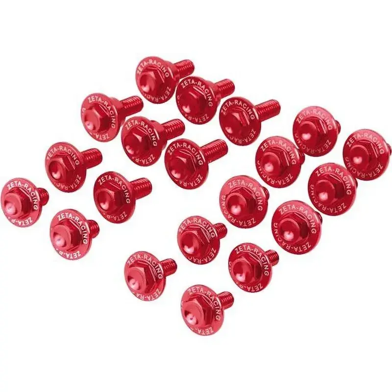 Zeta Alloy Plastics Bolt Kit for RMZ250 '10-18, RMZ450 '11-17 (17 Pack) - Red One Day Deal