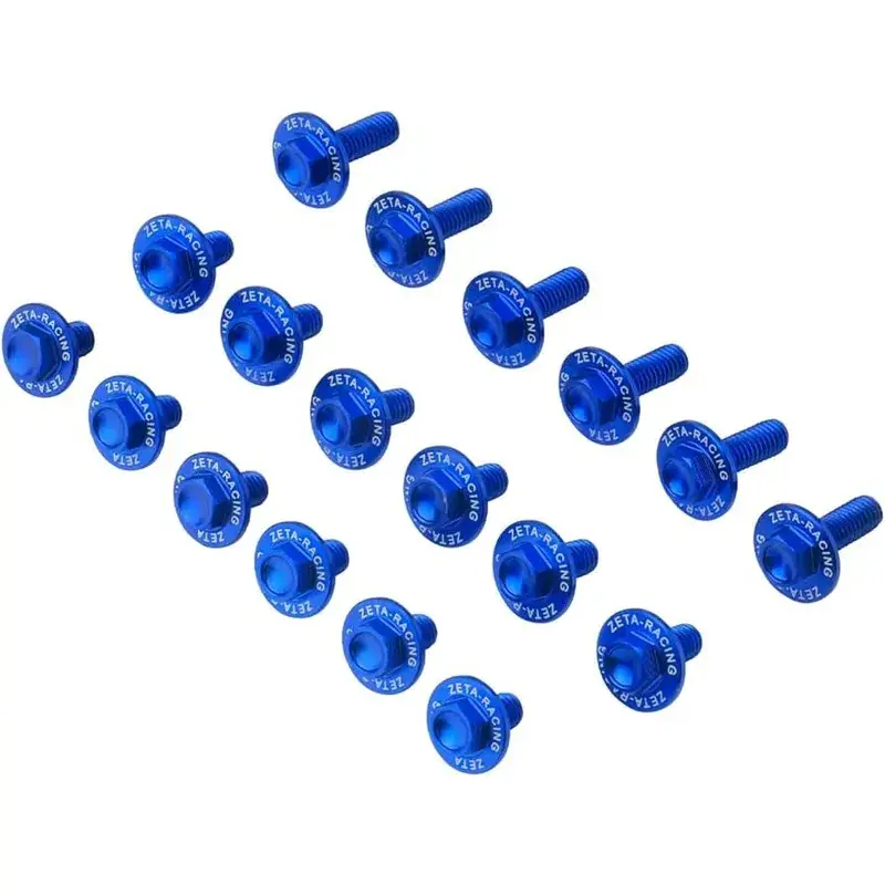 Zeta Alloy Plastics Bolt Kit for RMZ '18-22 - Blue Price Drop
