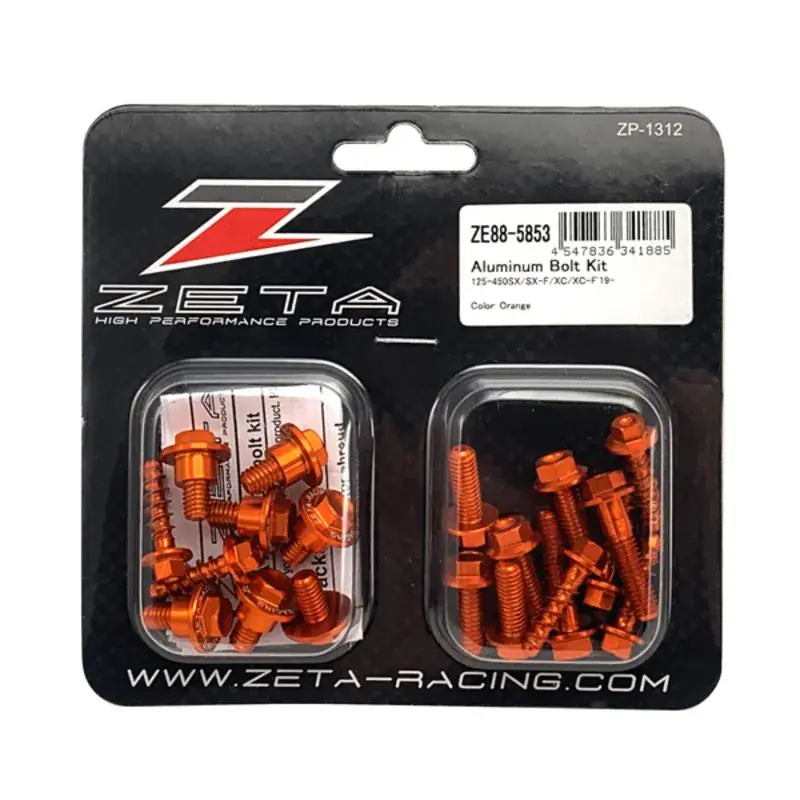 Buy Direct Zeta Alloy Plastics Bolt Kit for KTM SX/SXF '19-22, EXC/EXCF '20-23 (14 Pack) - Orange