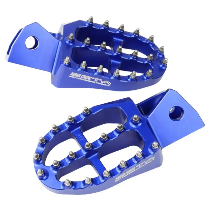 Zeta Ultrawide Alloy Footpegs for WR250R - Blue - 57mm Weekend Sale