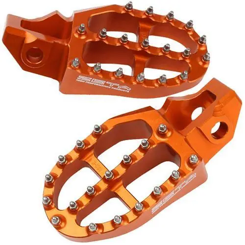 Zeta KTM Alloy Foot Pegs - Orange Viral