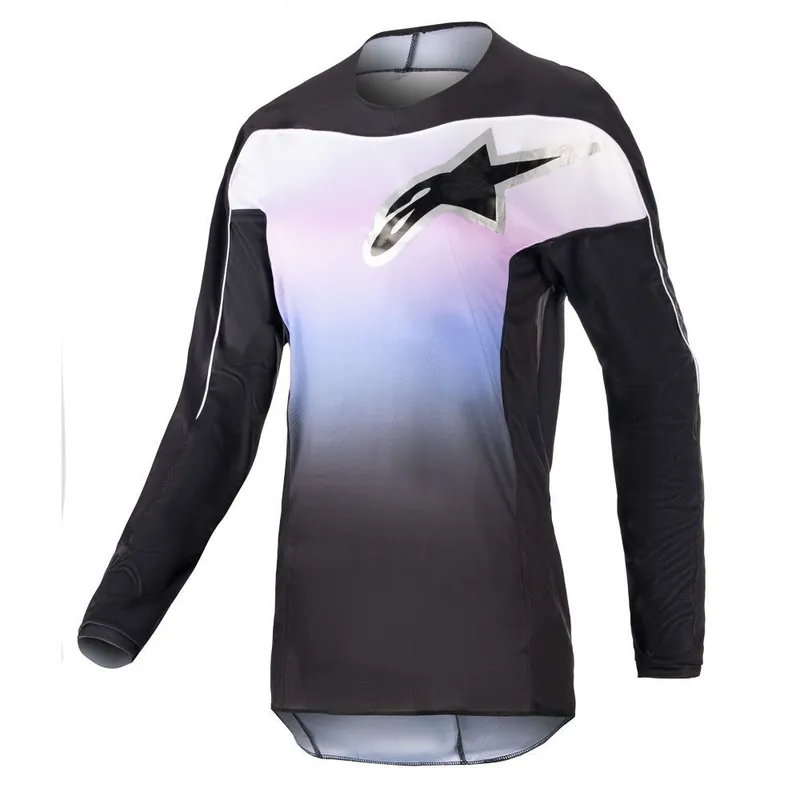 Secure Checkout Alpinestars Stella Fluid Womens MX Jersey - Black/Purple - XS