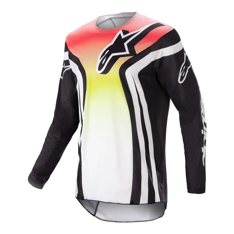 Alpinestars Racer Semi Black Multi Jersey - Black/Multi - M Worldwide Shipping