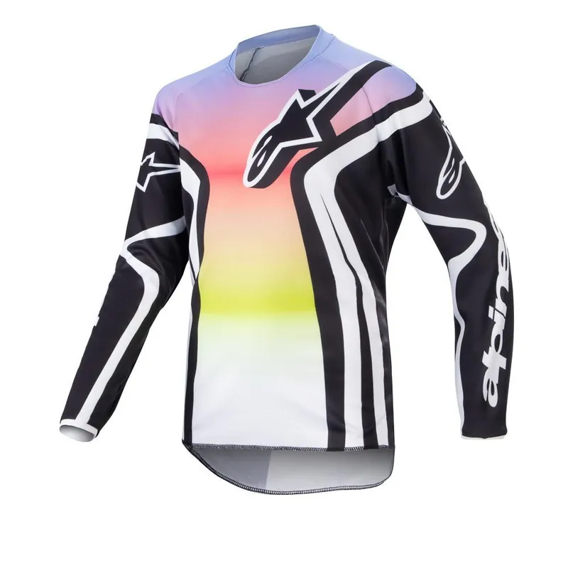Handmade Alpinestars Youth Racer Semi Black Multi Jersey
