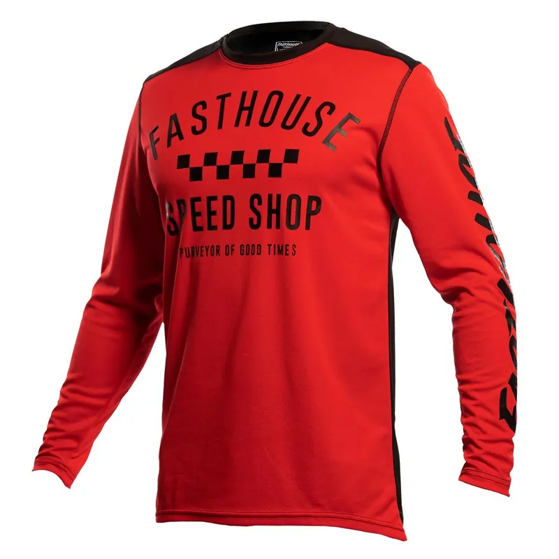 Same Day Shipping Fasthouse Carbon Jersey - Red/Black - S