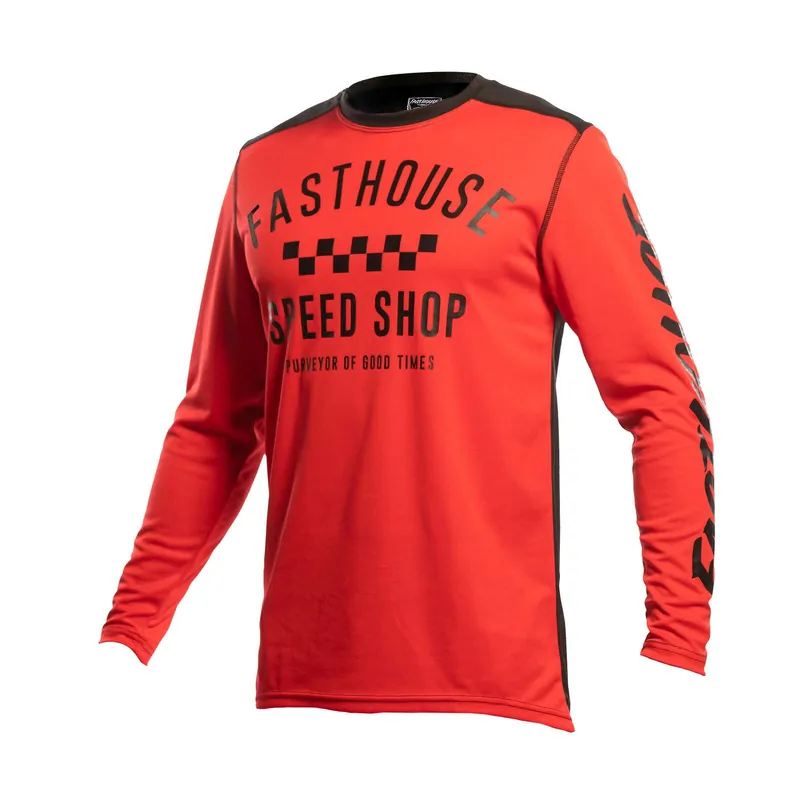 Place Order Fasthouse Carbon Youth Jersey - Red/Black - M