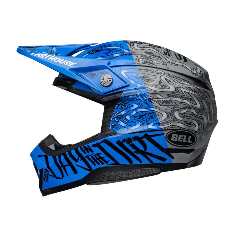 Bell Moto-10 Fasthouse DITD Helmet - Blue/Grey - M Buy Online