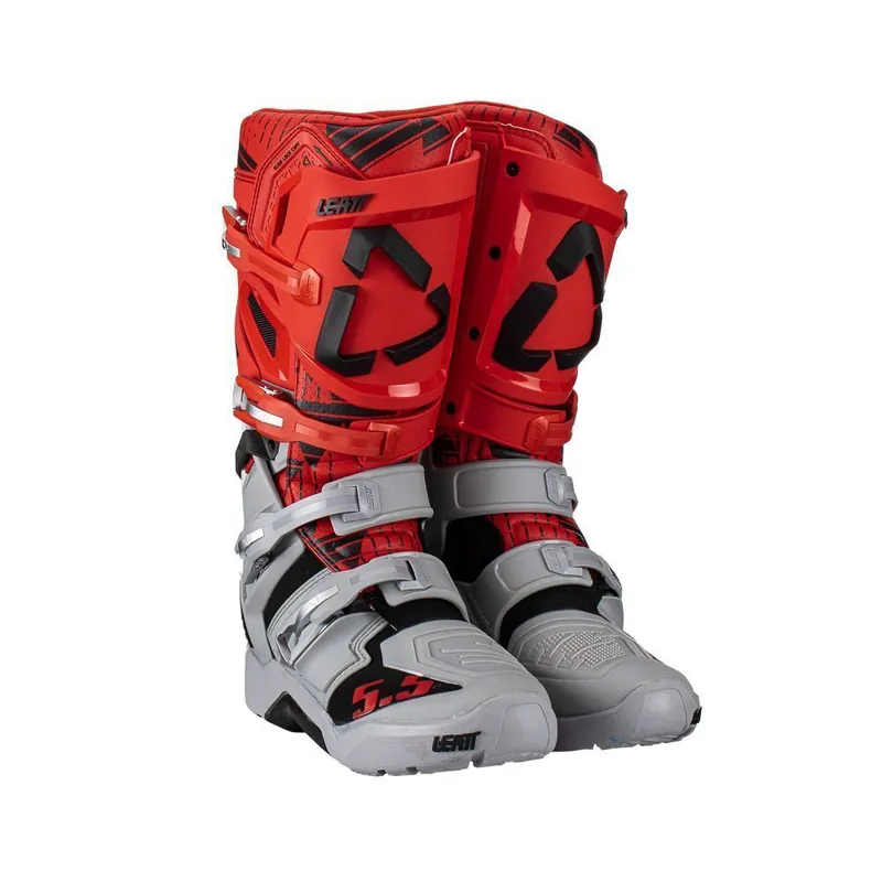 Get Yours Leatt 5.5 Flexlock Enduro JW22 Boots - Red Grey - 9