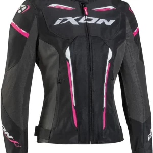 Ixon Womens Striker Air Waterproof Womens Jacket - Black/White/Pink - XS Exclusive