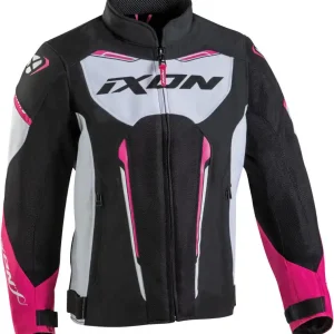Ixon Girls Youth Striker Air Jacket - Black/White/Pink - 8 Money Back Guarantee