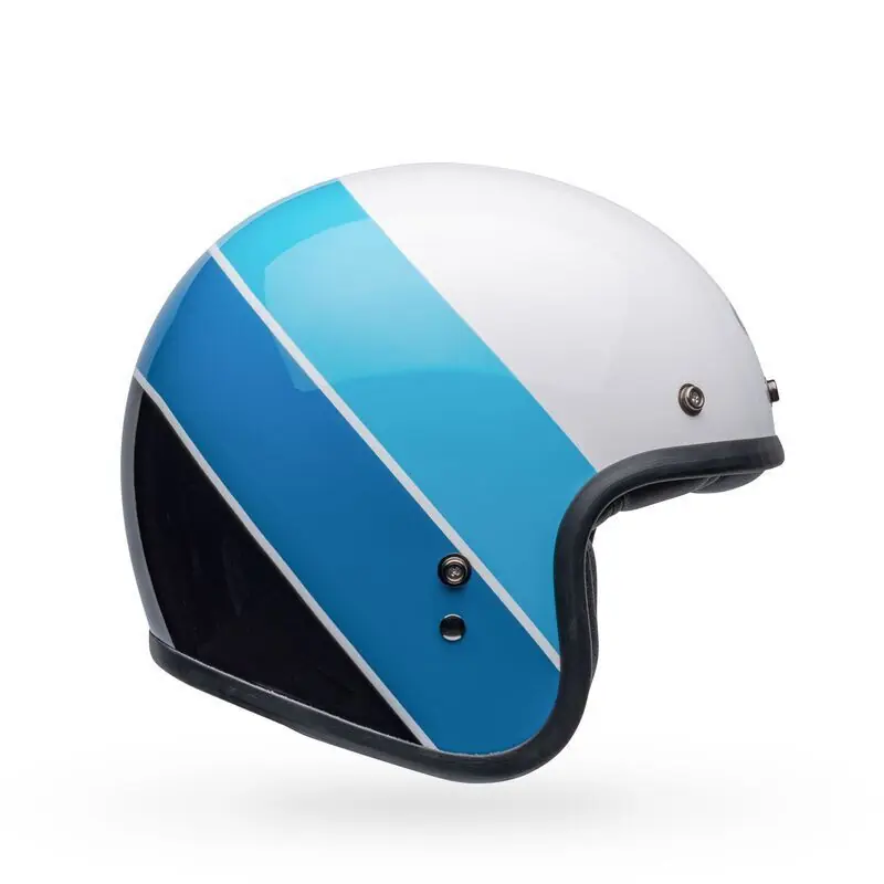 Special Discount Bell Custom 500 Riff Helmet - White/Blue - S