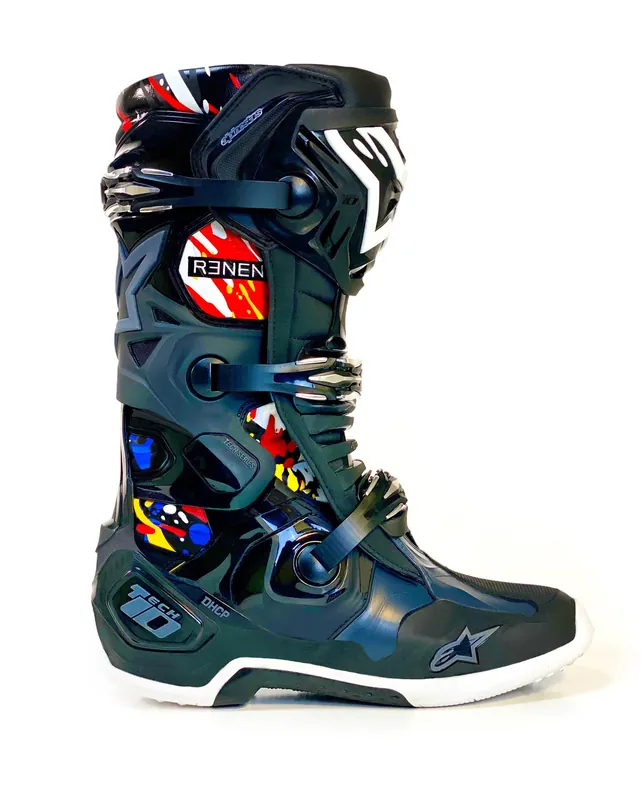 Discount Alpinestars X Renen Tech 10 Renen LE Boots - Black/Multi - 9