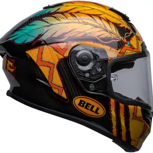 Warranty Included Bell Racestar DLX Dunne Limited Edition Helmet - Black/Gold/Blue - L