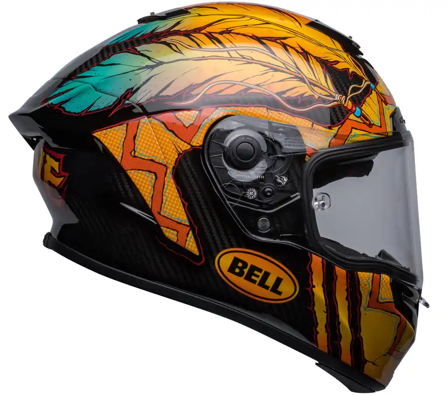 Warranty Included Bell Racestar DLX Dunne Limited Edition Helmet - Black/Gold/Blue - L