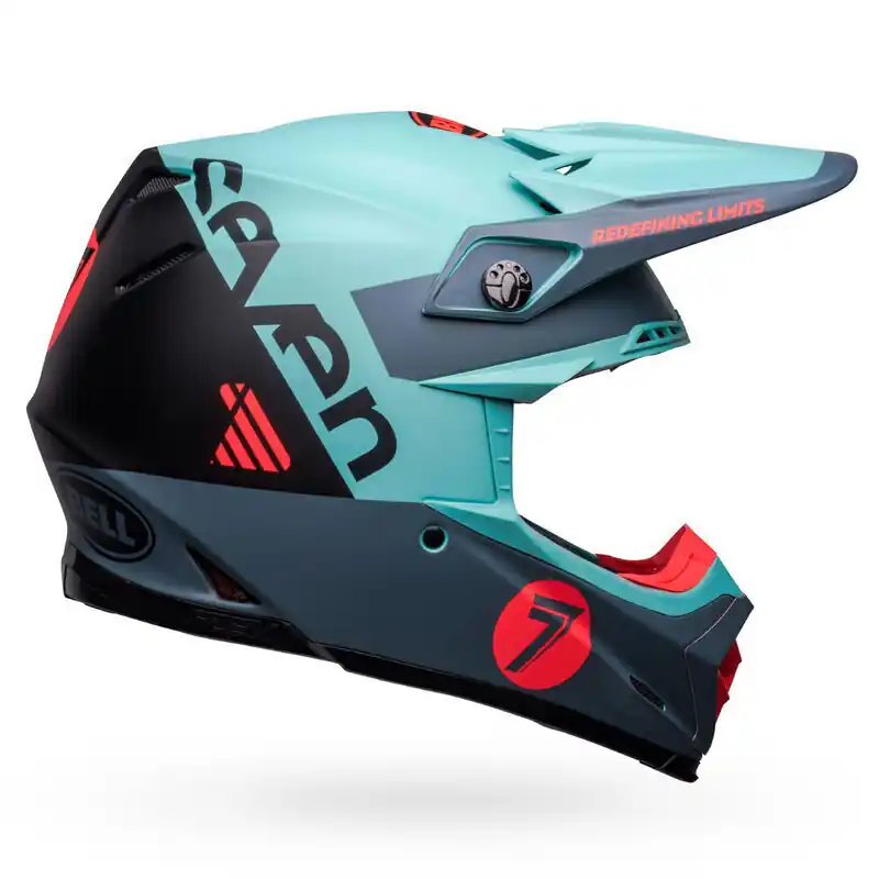 Money Back Guarantee Bell Moto-9S Flex Seven Vanguard LE Helmet - Aqua/Black - M