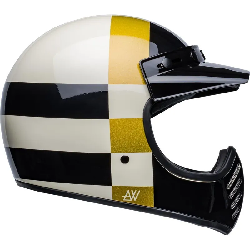 Bell Moto-3 Atwlyd Orbit Helmet - White/Black/Gold - S One Day Deal