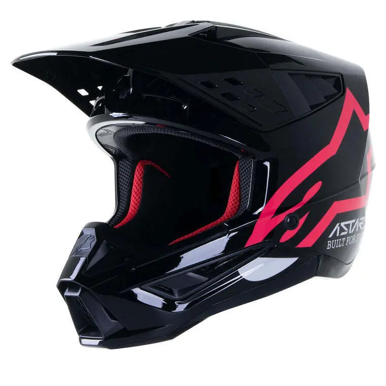 Alpinestars SM-5 Compass Helmet - ECE - Gloss Black/Pink - XS Final Sale
