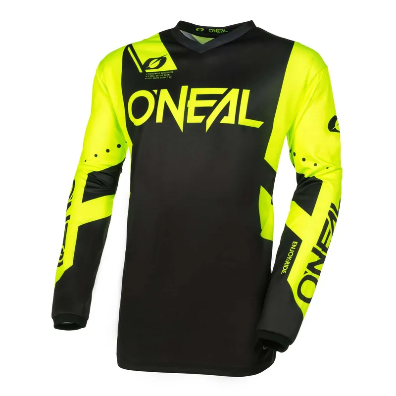 Shop Now Oneal Element Racewear V.4 Jersey - Black/Neon Yellow - S