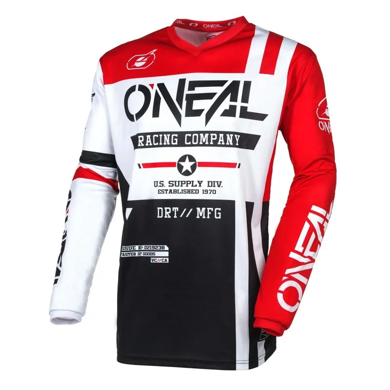 Oneal Element Warhawk Jersey - Black/White/Red - S Professional Grade