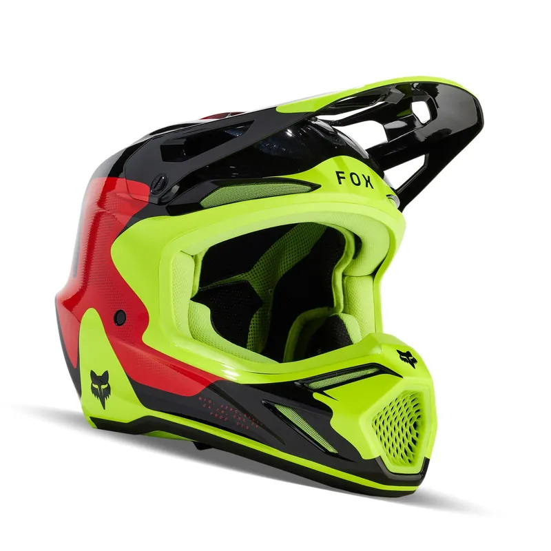 Fox 2024 V3 Revise Helmet - Red/Yellow - L Viral