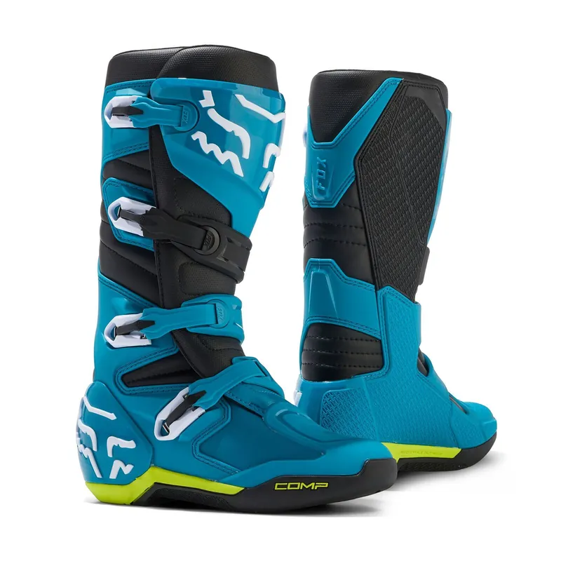 Fox 2024 Comp Boots - Blue/Yellow - 12 Affordable