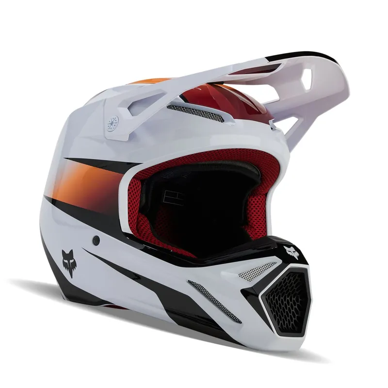 Fox 2024 Youth V1 Flora Helmet - White/Black - L Hot Picks