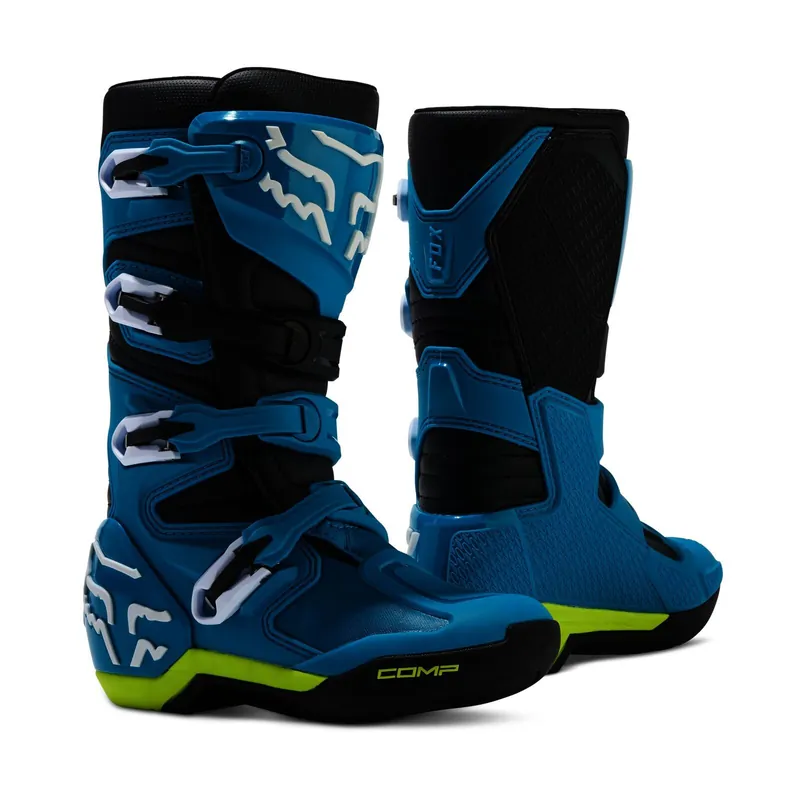 Order Now Fox 2024 Youth Comp Boots - Blue/Yellow - 7