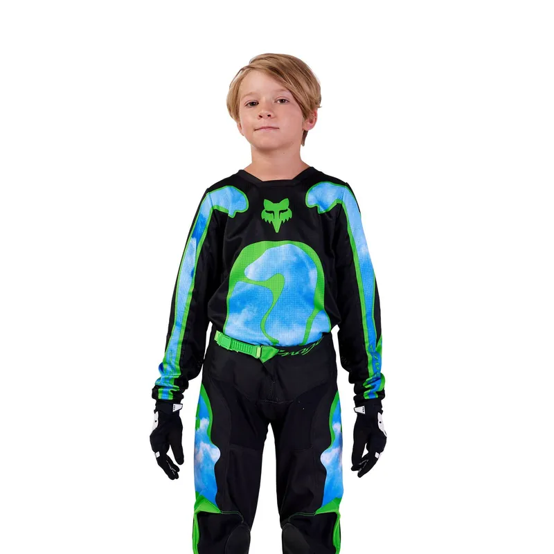 Mega Sale Fox 2024 Youth 180 Atlas Jersey - Black/Green - L