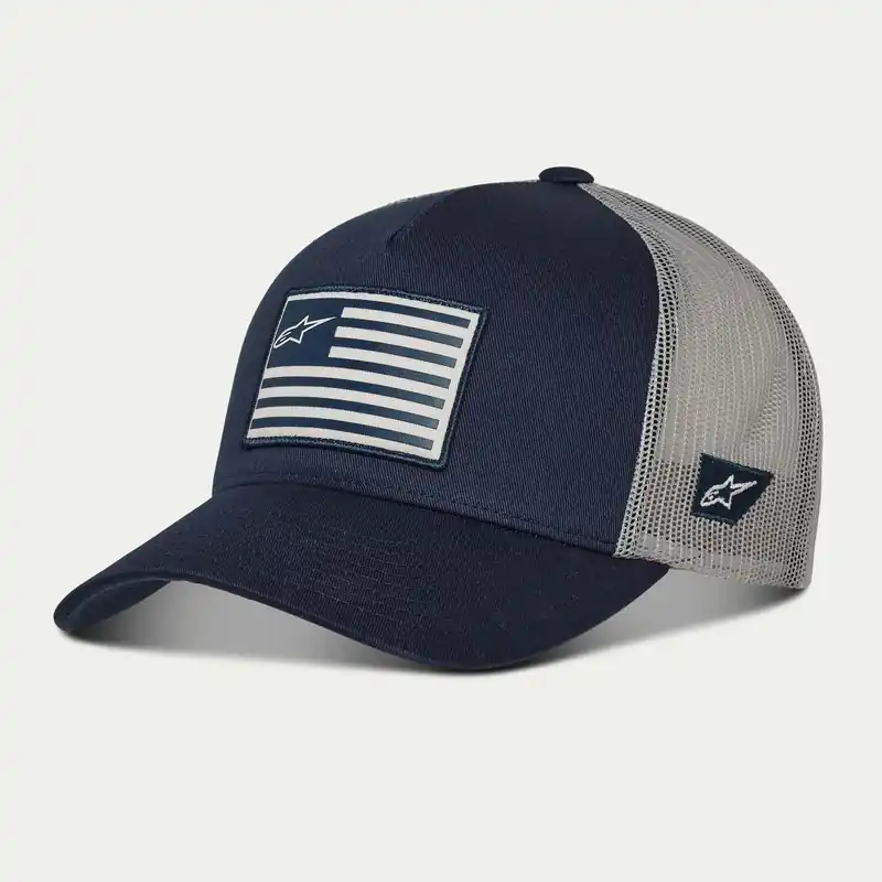 Genuine Alpinestars Flag Snapback Hat - Navy/Grey - OS