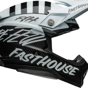 Bell Moto-10 Spherical Fasthouse Mod Squad Matte/Gloss Helmet - White/Black - S Grab Now