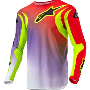 Alpinestars 2024 Fluid Lucent Jersey - White/Neon Red/Fluro Yellow - XL Shop Now