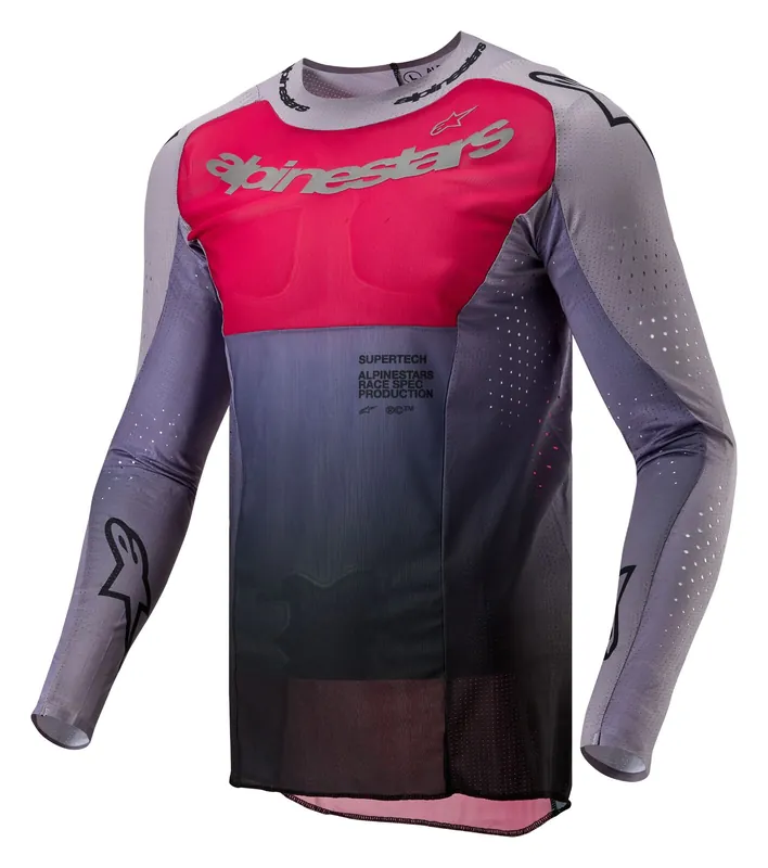 Alpinestars 2024 Supertech Dade Jersey - Iron/Red/Berry - S Don’t Miss Out