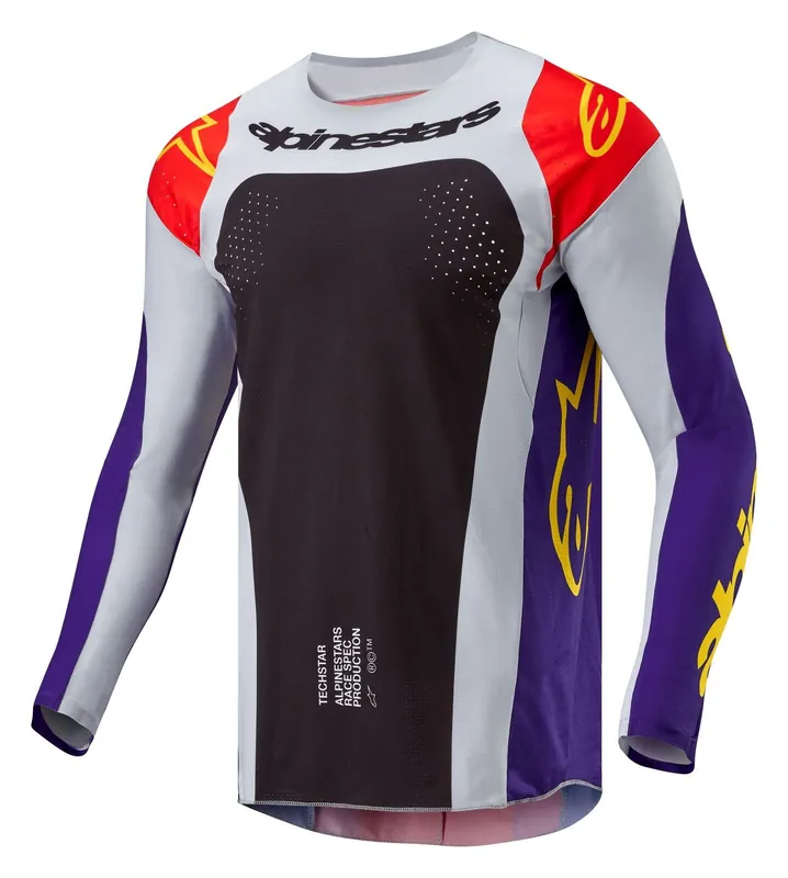 Alpinestars 2024 Techstar Ocuri Jersey - Orange/Purple/Black - S Factory Price