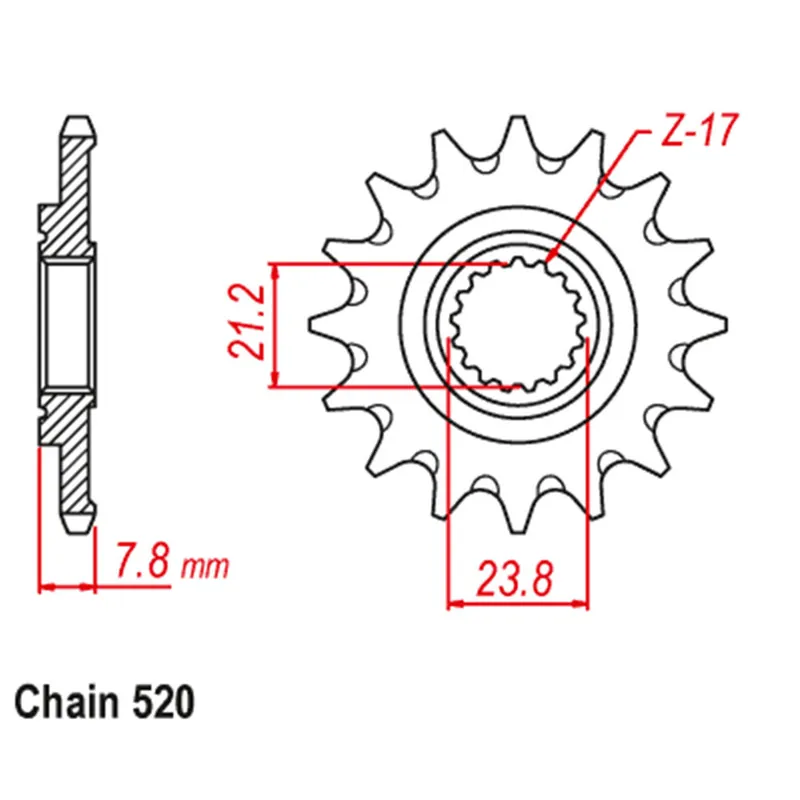 Front Sprocket - Steel 13T #520 Top Pick