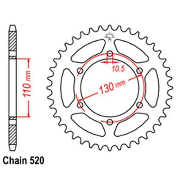 Special Offer Rear Sprocket - Steel - 42T 520P - Kawasaki/Suzuki/Yamaha