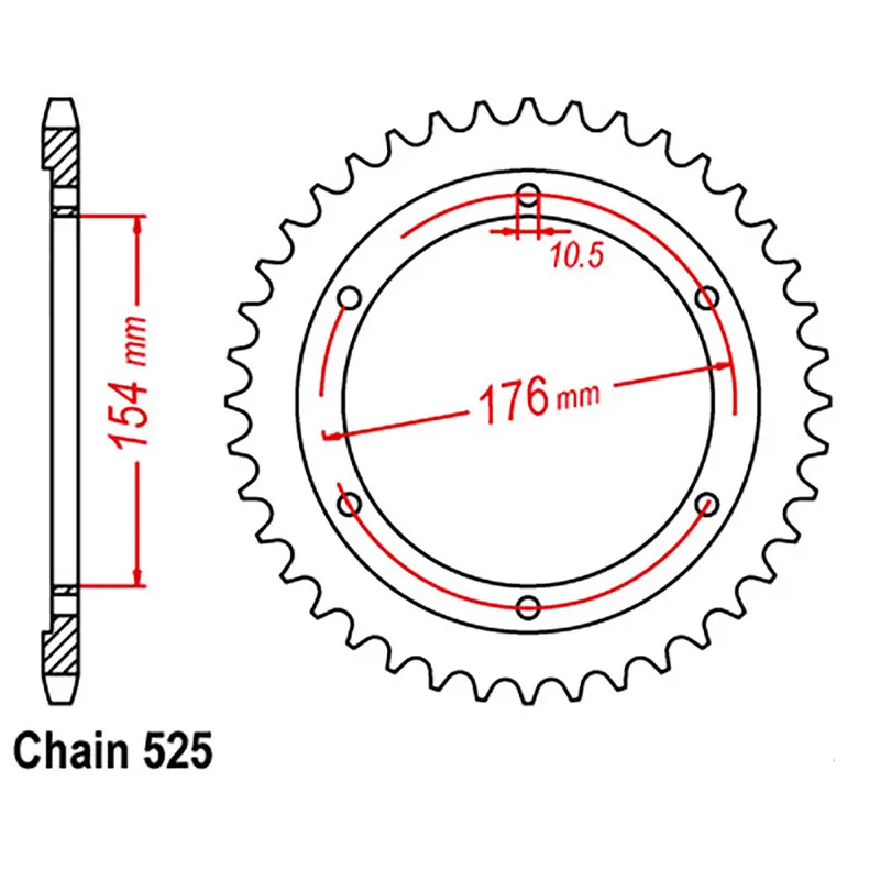Best Price Rear Sprocket - Steel 43T 525P