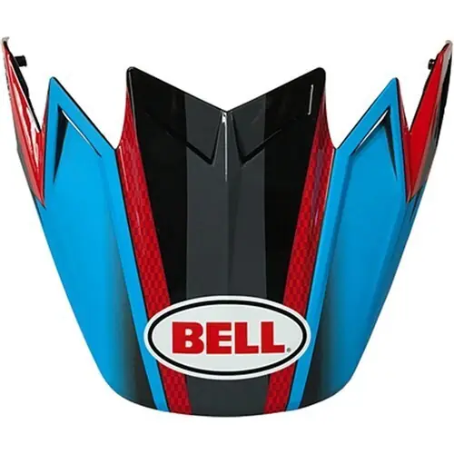 Bell Moto-9 Flex Hound Replacement Peak - Cyan/Red Hassle-Free Returns