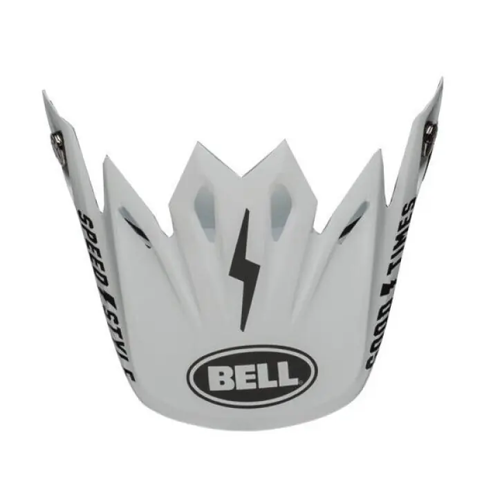 Bell Moto-9 Fasthouse Replacement Peak - Black/White Discount